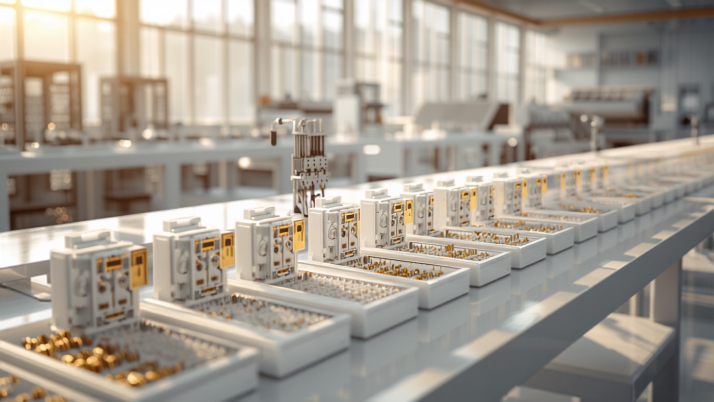 AureVolt assembly line with switch components