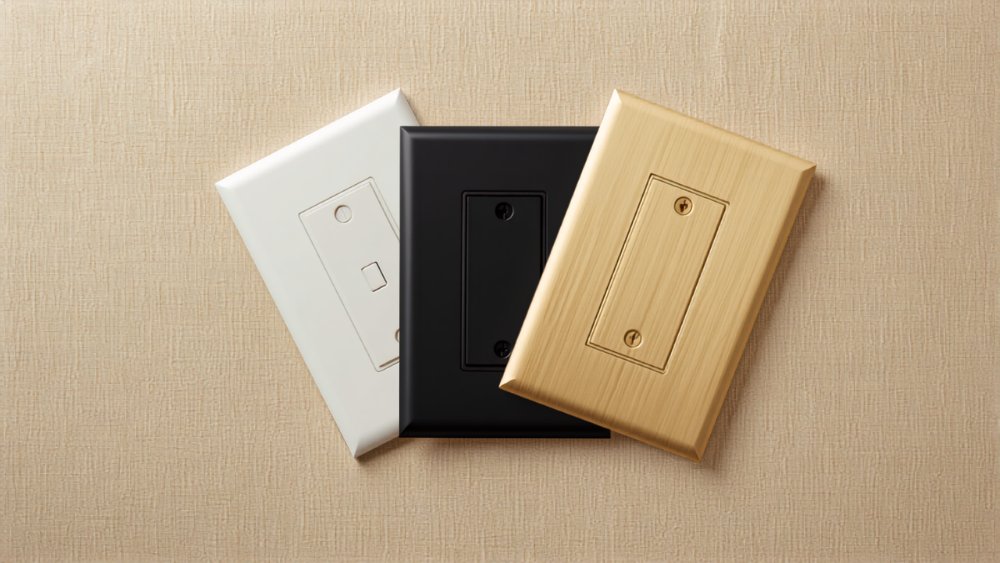 Modular plates in ivory, black and gold finishes